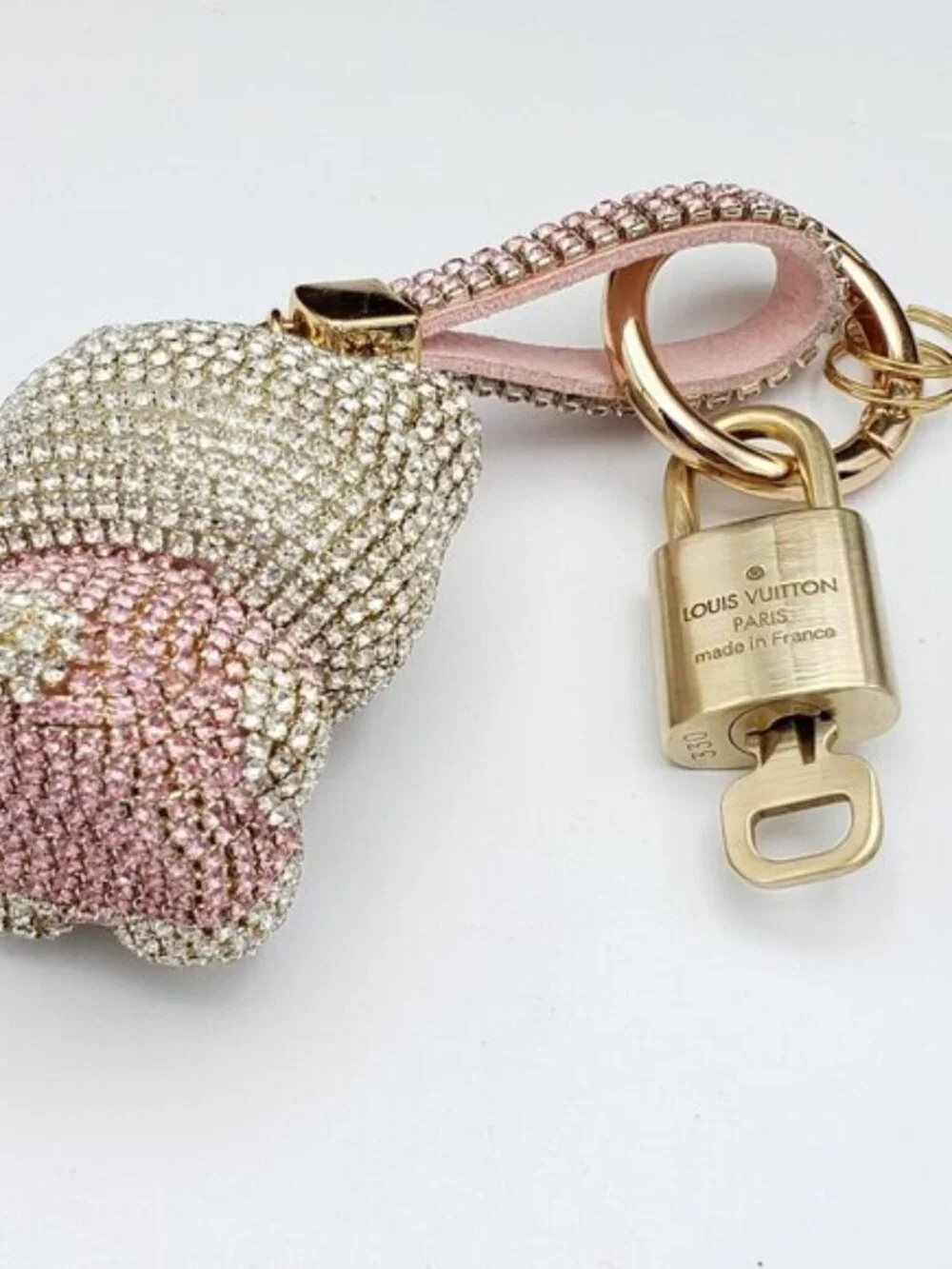 Authentic Louis Vuitton Gold Lock 🔒 Unbranded Hello Kitty Keychain Bag Charm